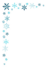 Snowflake Frame – Winter Watercolor Border