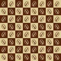 Coffee beans seamless pattern background