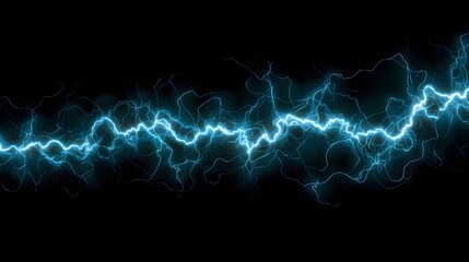 Abstract design of light blue electrical energy.