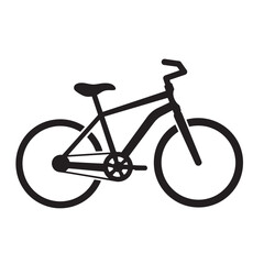 Obraz premium Simple black silhouette bicycle design perfect for icons transportation and outdoor adventures
