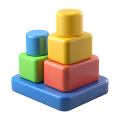 Colorful Block Stacking Toy Pyramid