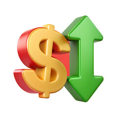 Obraz premium Dollar Sign with Rising Arrow