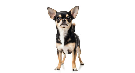 Lert chihuahua with tan markings, a charming and curious pet