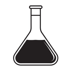 vector illustration of a laboratory flask