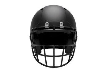 Fototapeta premium Matte Black Football Helmet A Striking Visual on transparent background