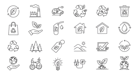 A comprehensive set of symbols for sustainability and ecological awareness