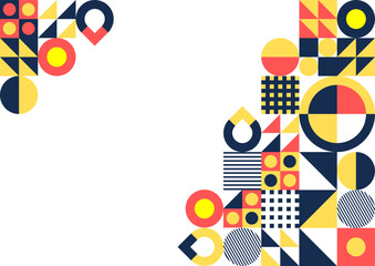 Obraz premium a colorful geometric pattern with a white background