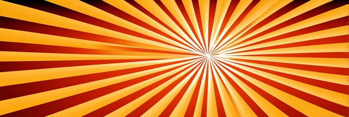 Fototapeta premium Vibrant Sunburst Radiating Energetic Rays, Creating Dynamic Striped Patterns and a Captivating Glow