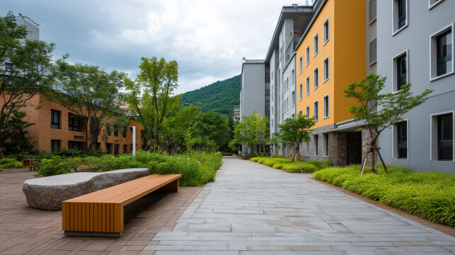 modern residential blocks merge to create modular community centered around shared interests