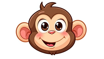 Adorable cartoon monkey character. Generative AI