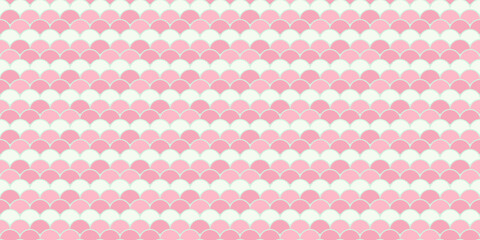 Elegant pink and white fish scale pattern.  Perfect for feminine designs, websites, or branding.  This seamless texture offers a subtle yet stylish geometric backdrop.