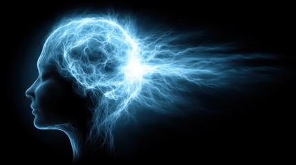 Human reaction to geomagnetic storm with science illustration and space backdrop