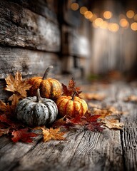 Halloween and autumn holiday banner background with bats, pumpkins and Jack-o'-lanterns