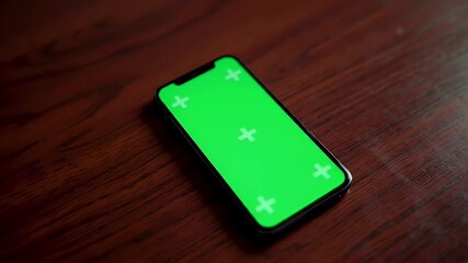Dynamic Green Screen Smartphone Mockup:  Perfect for App Previews & Video Editing