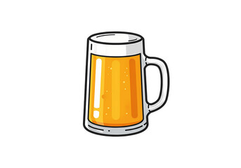 Pixel Art Beer Mug A Golden Brew in 8Bit Glory on transparent background
