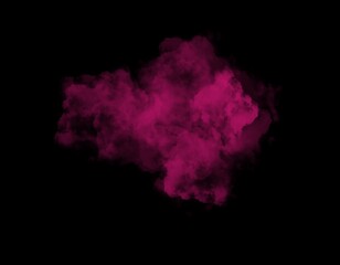 pinky smoke spreading on dark background 