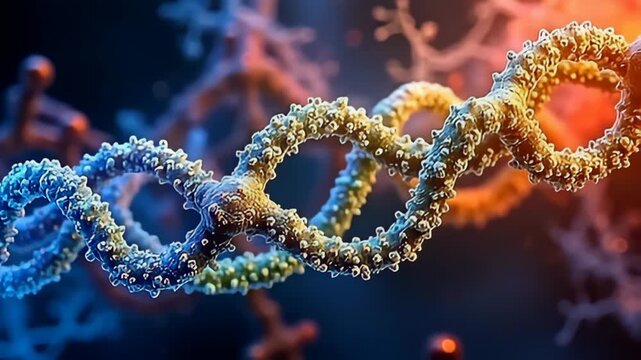 In a dazzling interplay of forms, organic molecule stretching like elastic spectral thread elegantly oscillates and morphs through an array of striking colors, casting delicate reflections