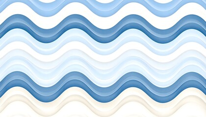 Soothing Rhythmic Waves of Layered Blue and White Abstract Forms