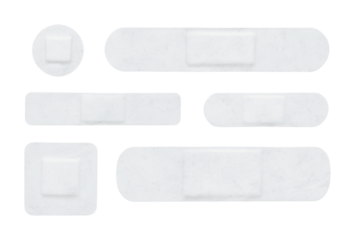 medizinische Pflaster freigestellt auf transparentem Hintergrund, isoliert, extrahiert, png Datei