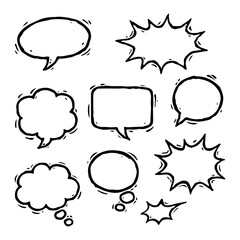 blank text bubbles for comics, banners and more.