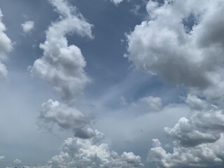 sun lighting on cloudy sky background