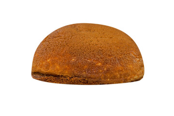 Coffee Bun (Rotiboy) isolated on white background. Coffee bun bread home made. Mexican Coffee Bun.