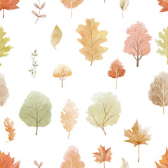 Warm autumn seamless pattern.  Ideal for creating feminine, aesthetic prints, digital papers, wallpaper, wrapping paper and more.