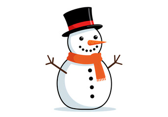 Pixel Art Snowman Winter Holiday Decoration Illustration on transparent background