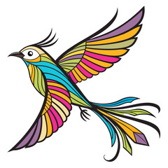 Obraz premium a colorful bird with wings spread 