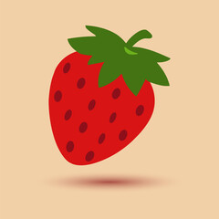 Doodle style strawberries on pink background, strawberry icon. fresh fruit design.