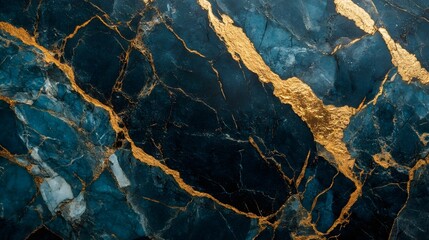 Elegant Cracked Marble Texture with Golden Veins and Abstract Fractal Pattern  background with luxurious ornate and stylish appearance
