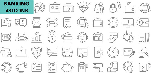 Modern banking and finance vector illustration with abstract elements