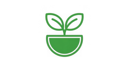 Green Plant In Pot Icon Eco Logo