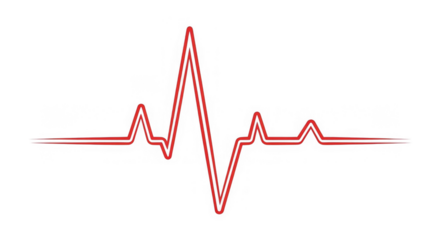 Red Heartbeat Line On Black Background