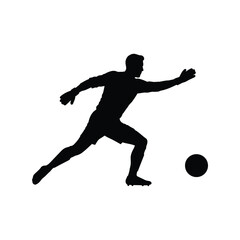 Male Soccer Player Dribbling Ball Between Legs Black Silhouette