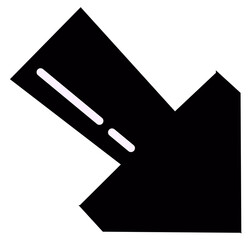 vector black arrow icon on white background