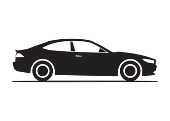 Car auto vehicle transport silhouette vector illustration