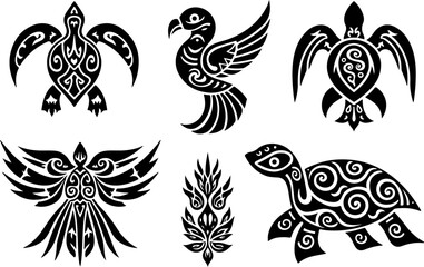 Tribal Tattoo Designs of Animals and Symbols" bundle