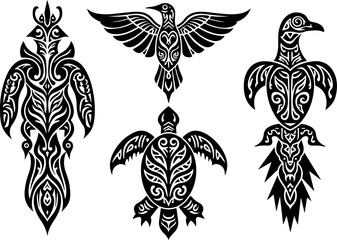 Tribal Tattoo Designs of Animals and Symbols" bundle