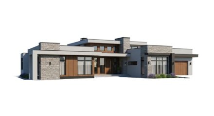 house with wooden roof