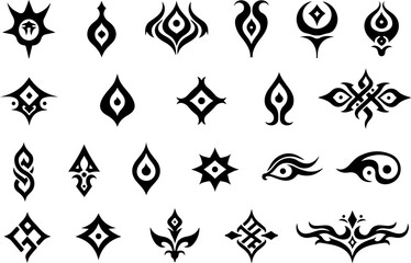 Fototapeta premium Tribal Tattoo Design Bundle | Abstract Tribal SVG Clipart