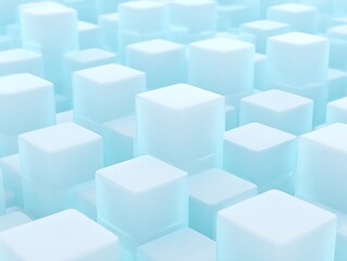 Obraz premium Pastel cubes create a modern landscape