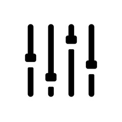 Equalizer, sound mixer vector icon illustration