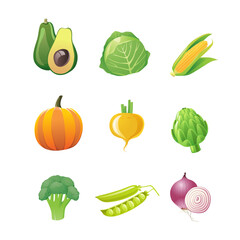 Fruit Vegetable Vector Design Collection