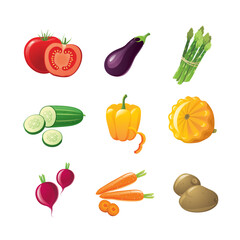 Fruit Vegetable Vector Design Collection