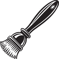 Fototapeta premium Elegant Fashion Brush Silhouette Logo with Delicate Bristles Vector Design