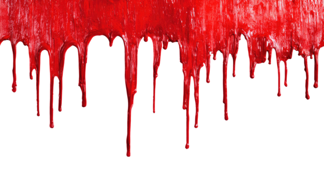Red Paint Dripping isolated on transparent background Remove png, Clipping Path, pen tool