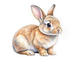 Obraz premium Colored Pencil Print Drawing of a Baby Bunny