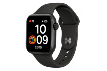 Modern smartwatch displaying fitness tracking interface