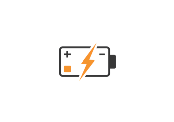 Pixel Art Battery Icon Low Power Charging Energy Electricity on transparent background